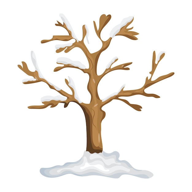 Una ilustración del vector editable plano del árbol