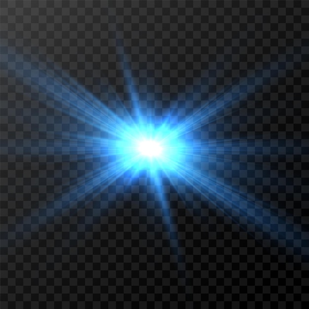 Ilustración de vector de efecto especial de destello de luz