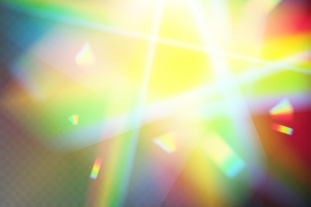 Ilustración del vector de efecto de reflexión del cristal del arco iris
