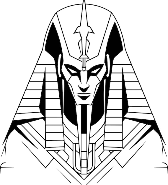 Ilustración de vector de egipto dios anubis