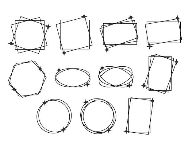 ilustración de vector de elemento de línea de geometría simple