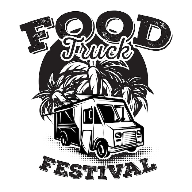 Ilustración de vector con elementos de diseño para publicidad festival de comida callejera