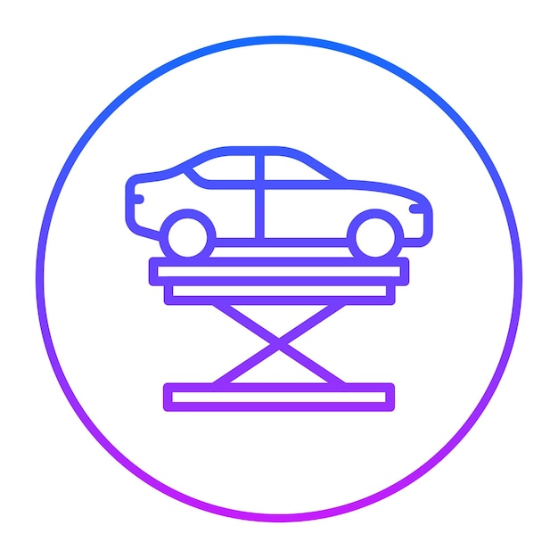 Ilustración del vector de elevación del automóvil