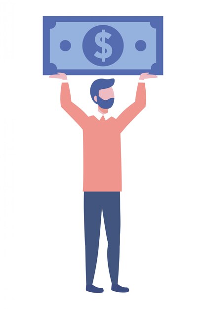 Ilustración de vector de empresario avatar dibujos animados diseño