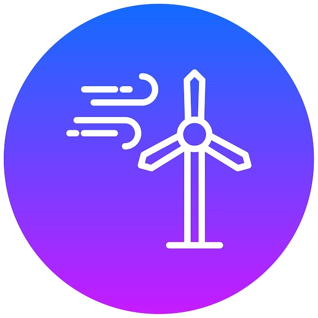 Ilustración del vector de la energía eólica