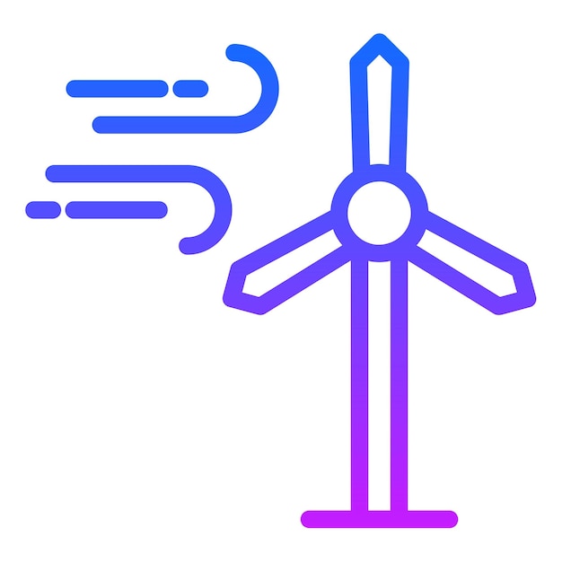 Ilustración del vector de la energía eólica