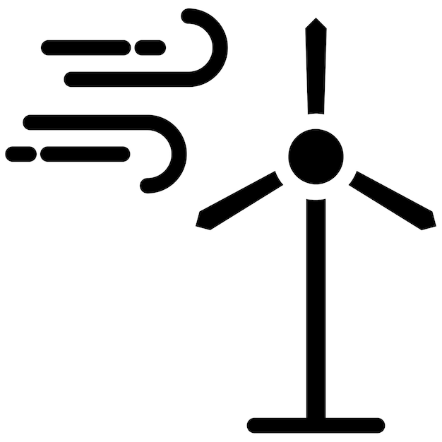 Ilustración del vector de la energía eólica