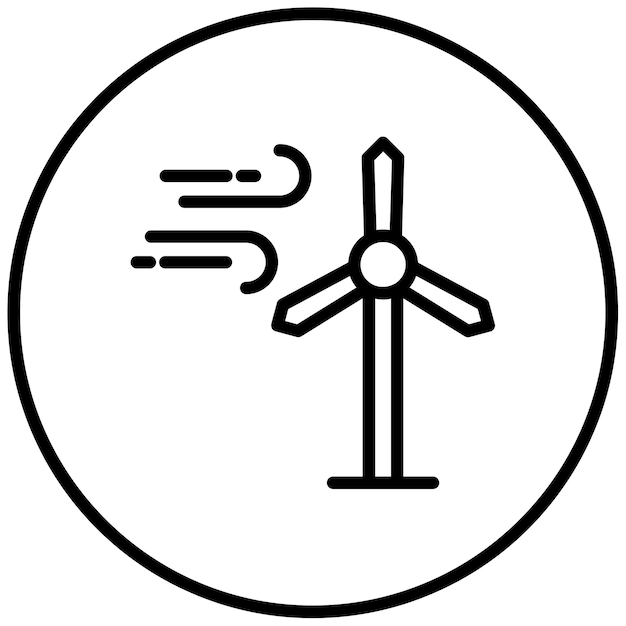 Ilustración del vector de la energía eólica