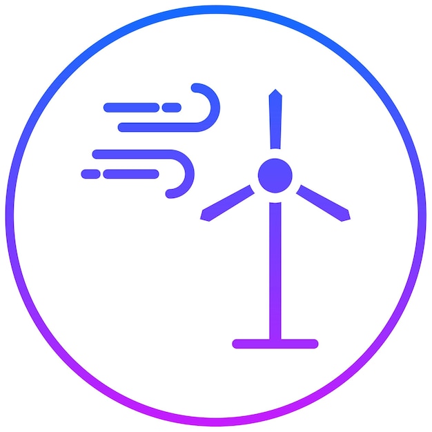 Ilustración del vector de la energía eólica