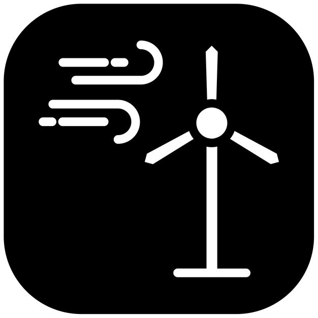 Ilustración del vector de la energía eólica