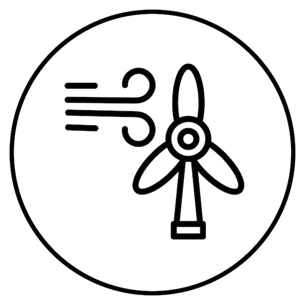 Ilustración del vector de la energía eólica