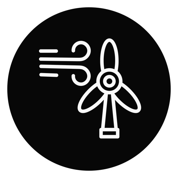 Ilustración del vector de la energía eólica
