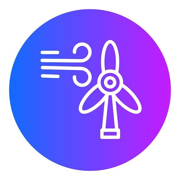 Ilustración del vector de la energía eólica