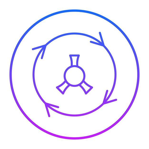 Ilustración del vector de la energía nuclear