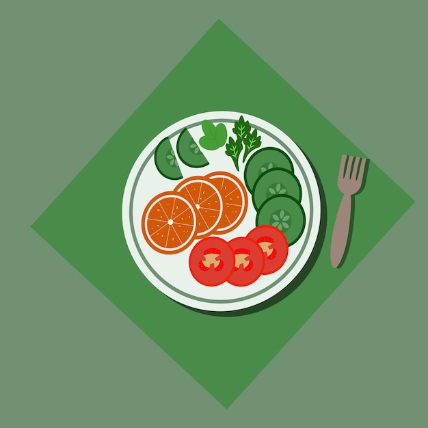 Ilustración de vector de ensalada