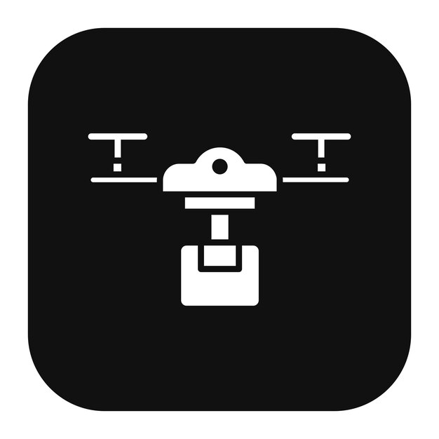 Ilustración del vector de entrega del avión no tripulado