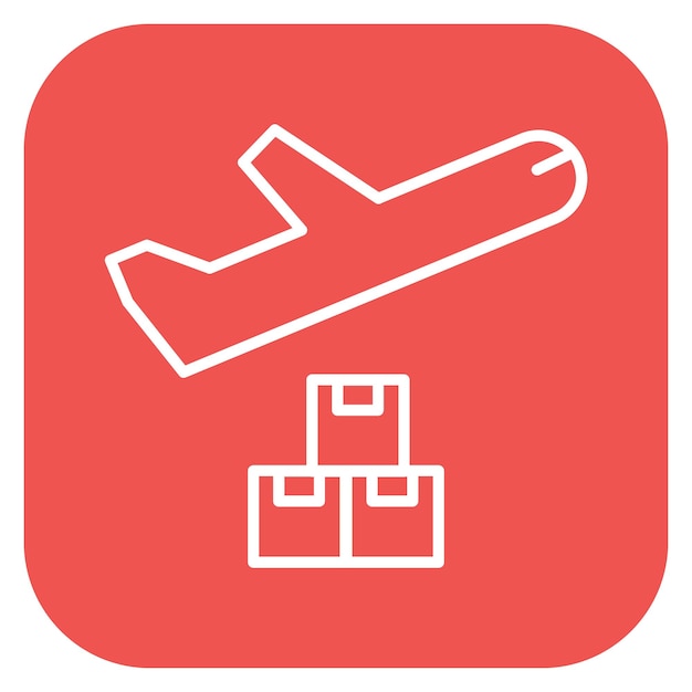 Ilustración del vector de entrega del avión