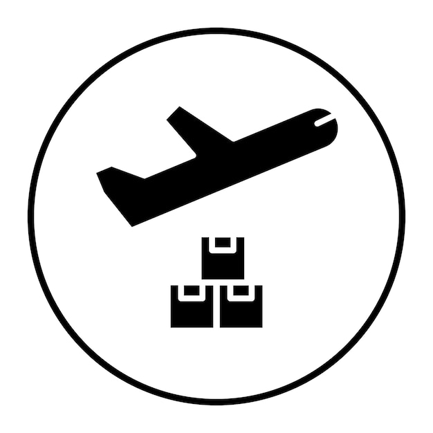 Ilustración del vector de entrega del avión