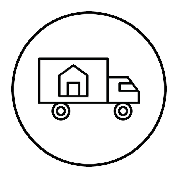 Ilustración del vector de entrega en el hogar