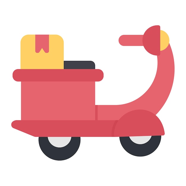 Ilustración del vector de entrega de la motocicleta