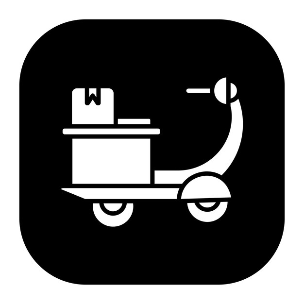 Ilustración del vector de entrega de la motocicleta
