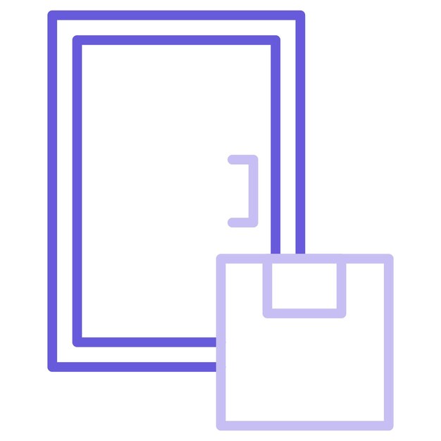 Ilustración del vector de entrega de la puerta
