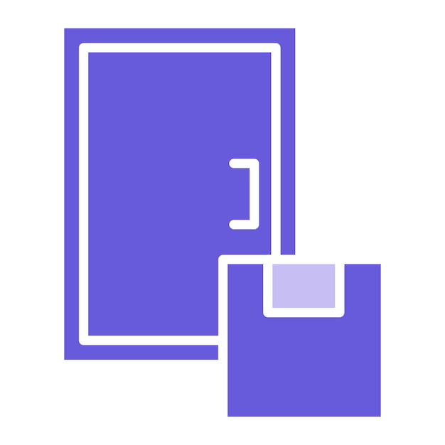 Ilustración del vector de entrega de la puerta