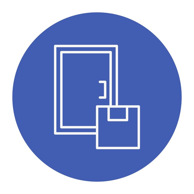 Ilustración del vector de entrega de la puerta