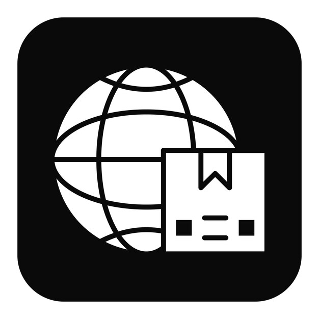 Ilustración del vector de envío en todo el mundo