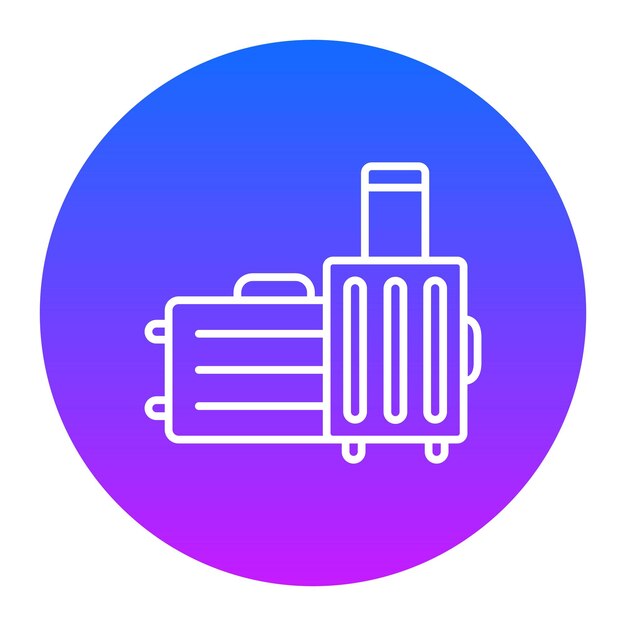 Ilustración del vector de equipaje de viaje