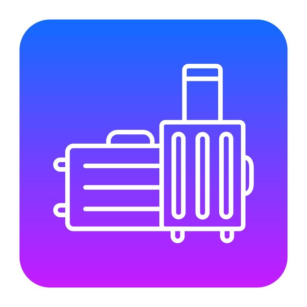 Ilustración del vector de equipaje de viaje