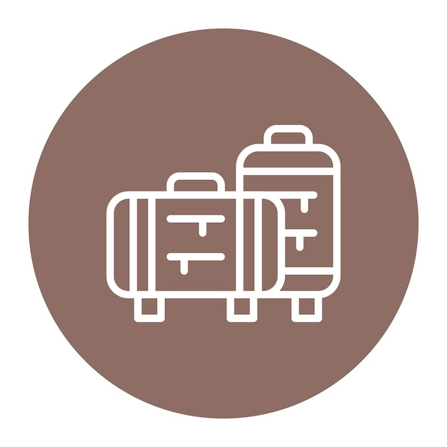 Ilustración del vector de equipaje