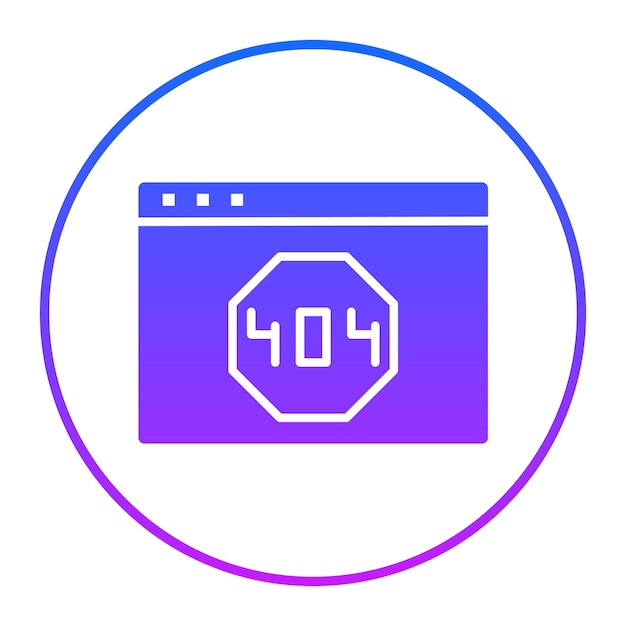 Ilustración del vector de error 404
