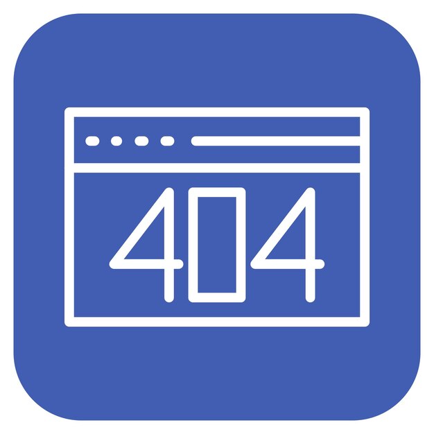 Ilustración del vector de error 404