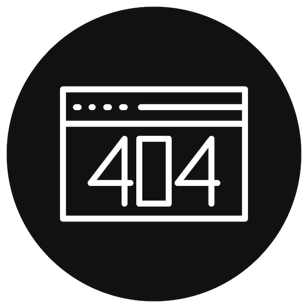 Ilustración del vector de error 404