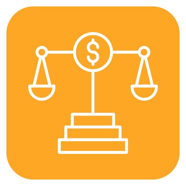 Ilustración del vector de la escala monetaria