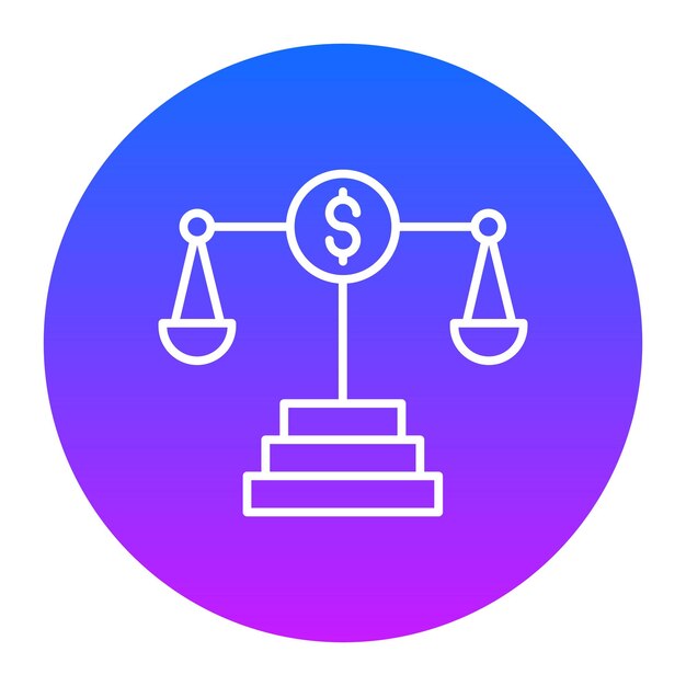 Ilustración del vector de la escala monetaria
