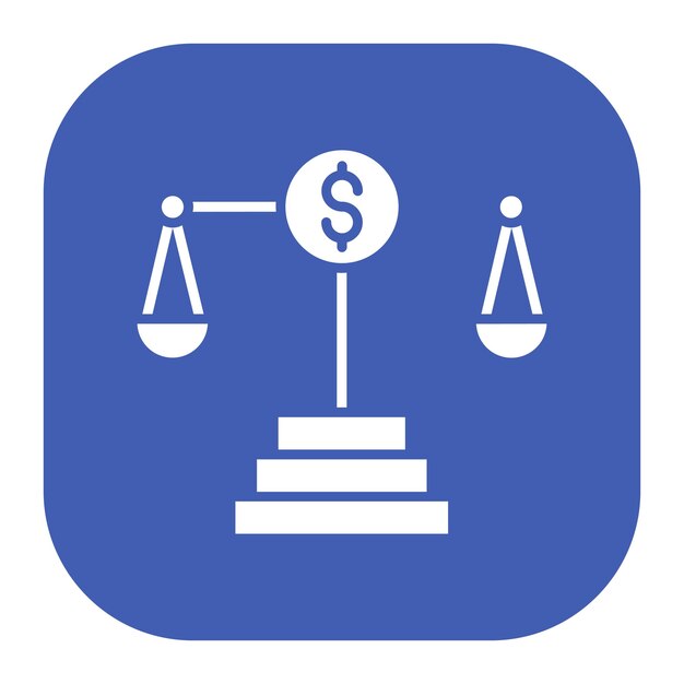 Ilustración del vector de la escala monetaria