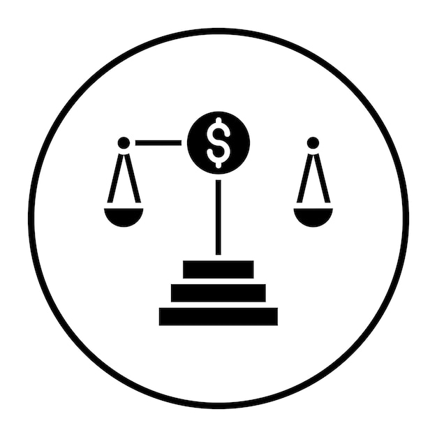 Ilustración del vector de la escala monetaria