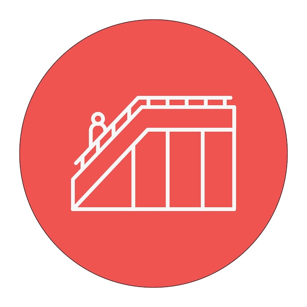 Ilustración del vector de la escalera mecánica
