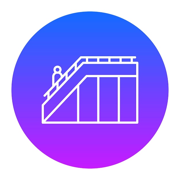 Ilustración del vector de la escalera mecánica
