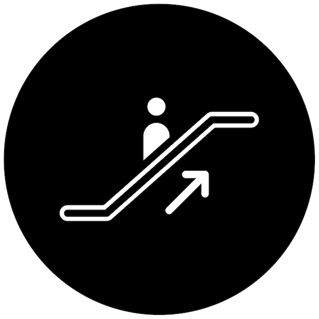 Ilustración del vector de la escalera mecánica
