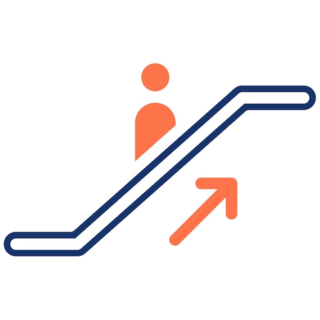 Ilustración del vector de la escalera mecánica