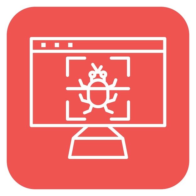 Ilustración del vector de escaneo de virus