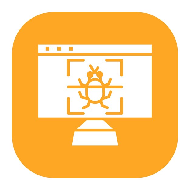 Ilustración del vector de escaneo de virus