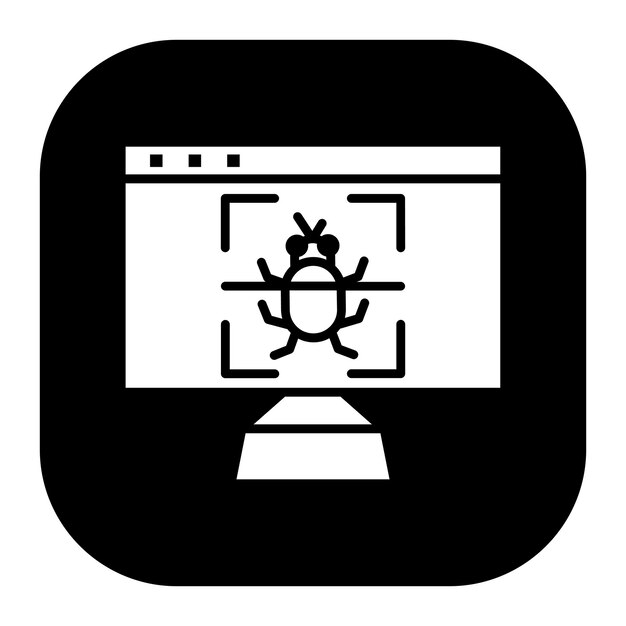 Ilustración del vector de escaneo de virus