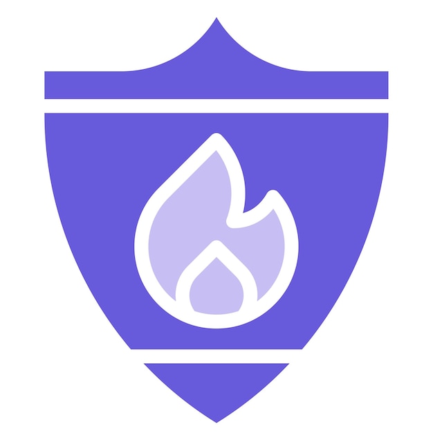 Ilustración del vector del escudo de fuego