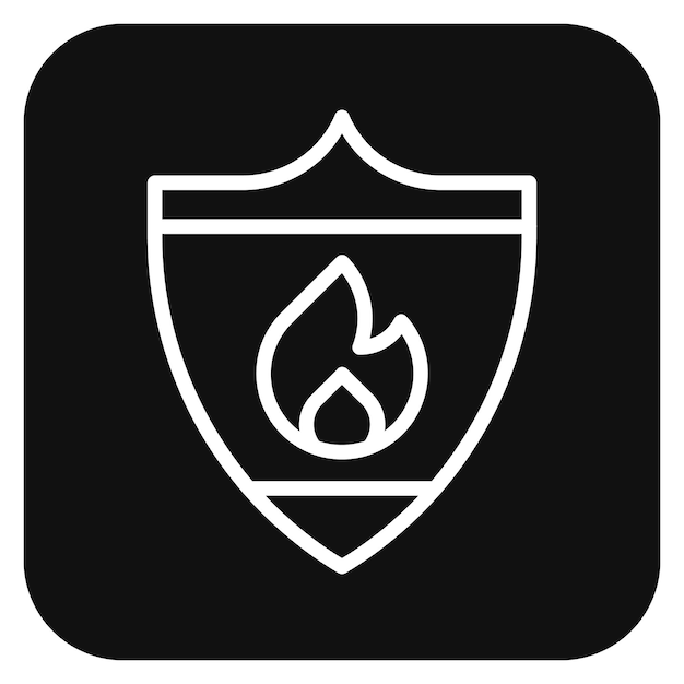 Ilustración del vector del escudo de fuego