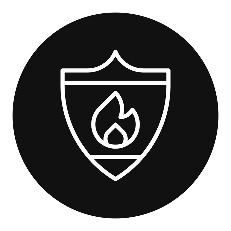 Vector ilustración del vector del escudo de fuego