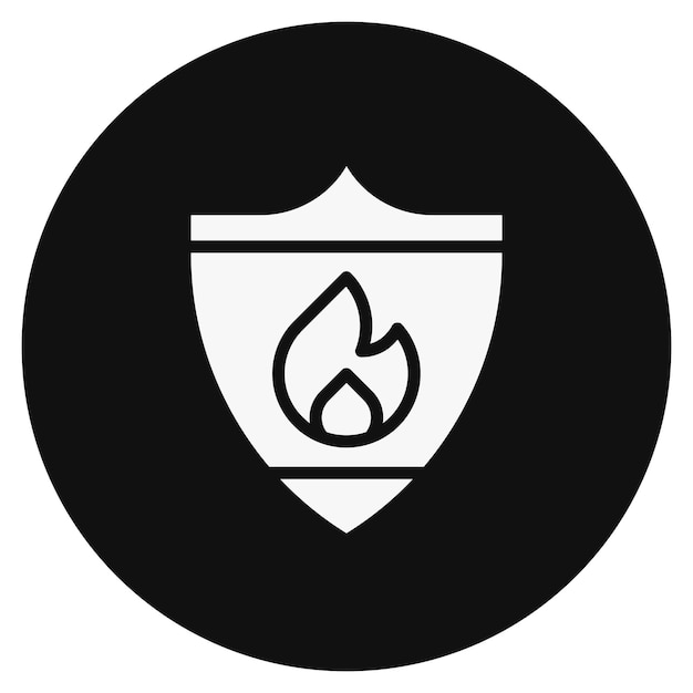 Ilustración del vector del escudo de fuego